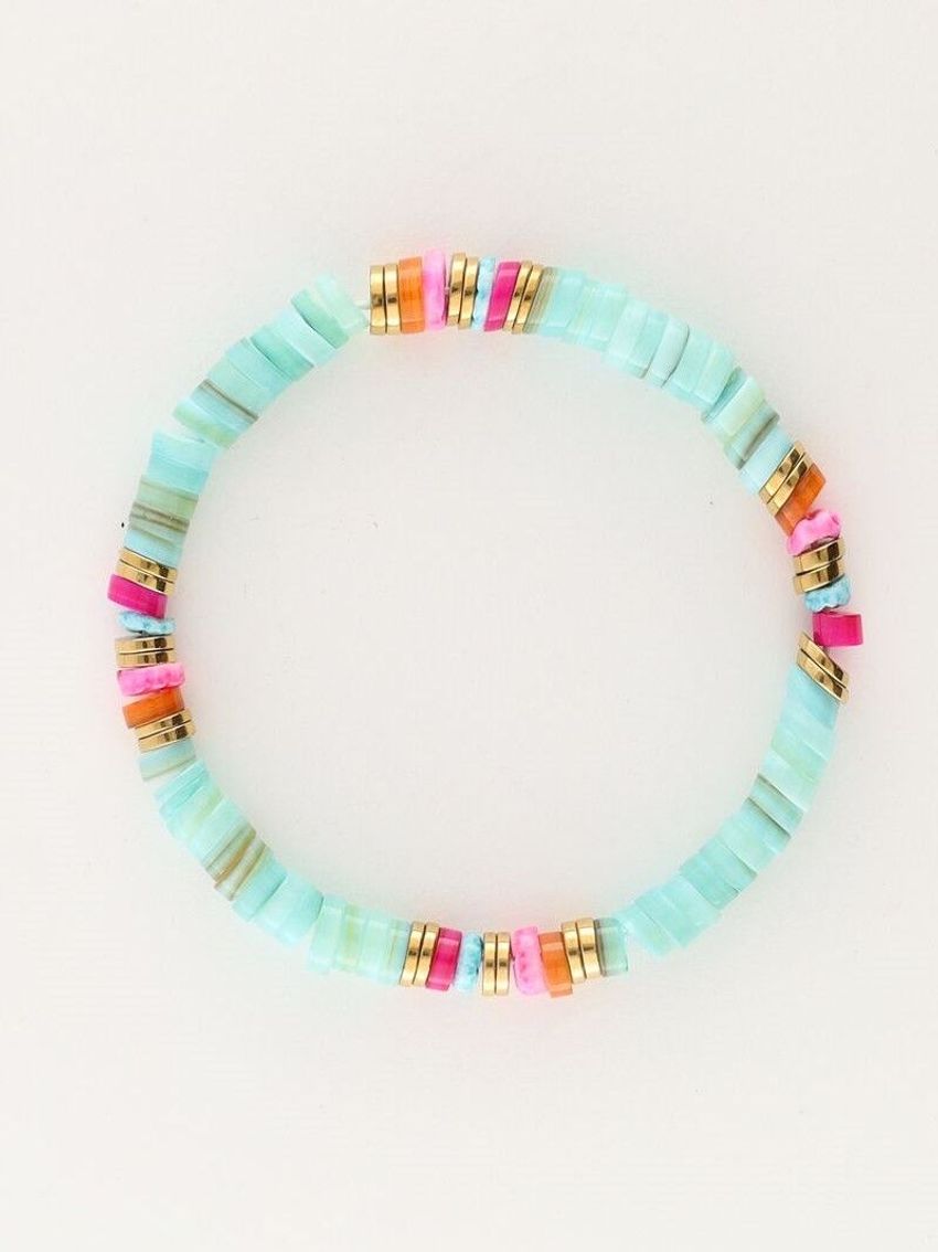 SHELL BEADS BLUE