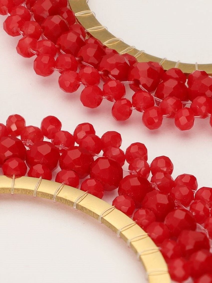 BEADS OVAL RED