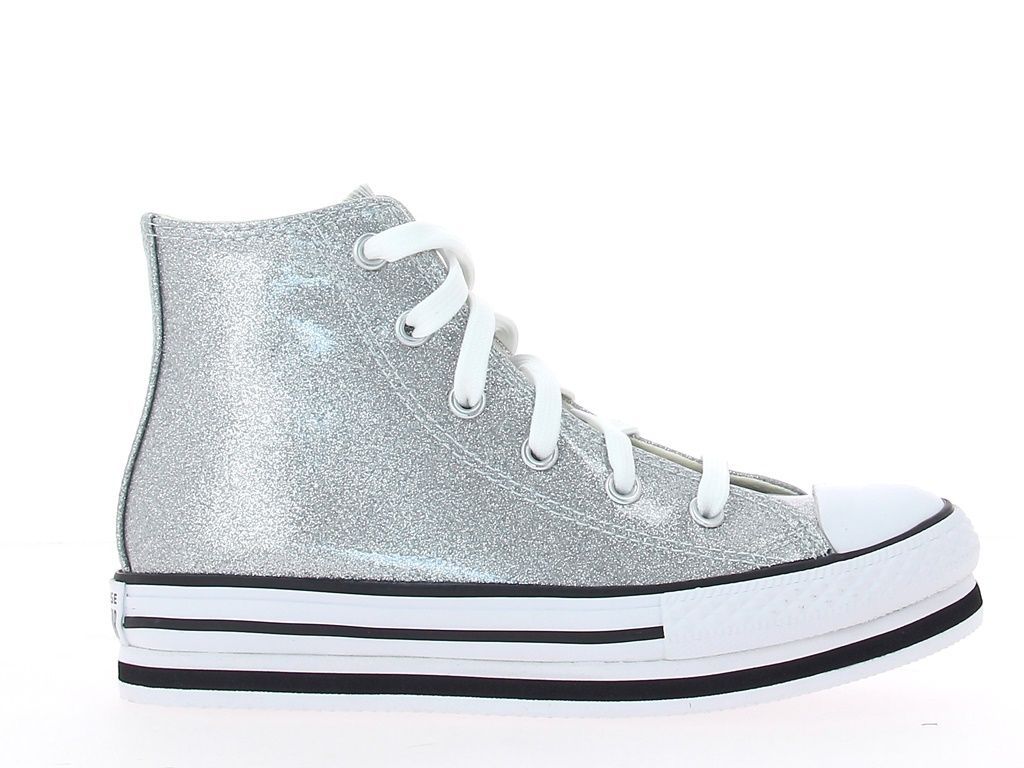 Converse argenté haute hotsell