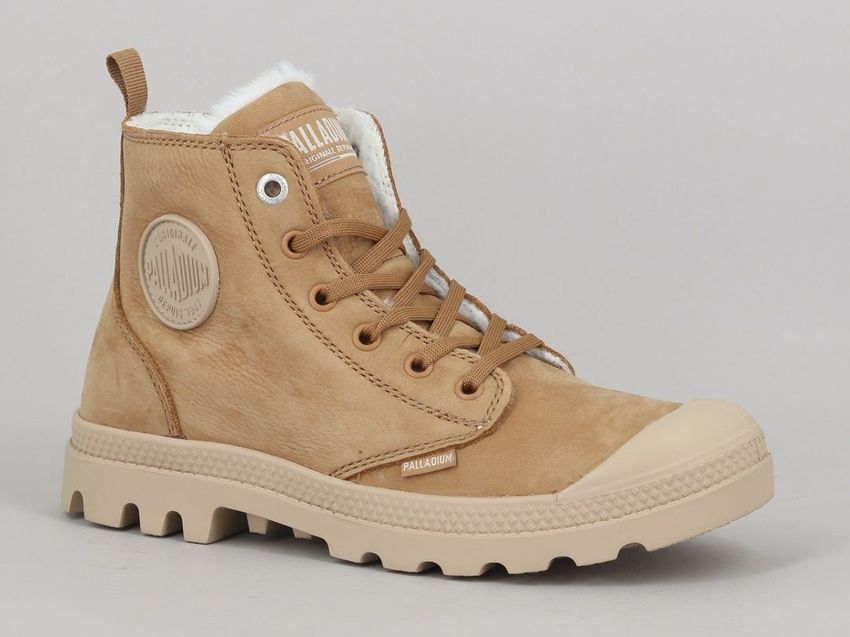 Bottes palladium femme camel hot sale