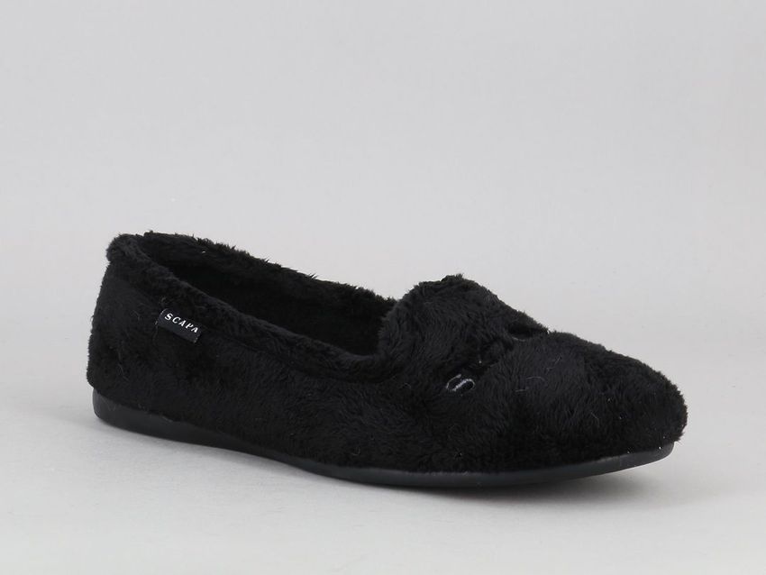 LOUP - PANTOUFLES SHOES SCAPA BLACK WOMEN | Germaine Collard