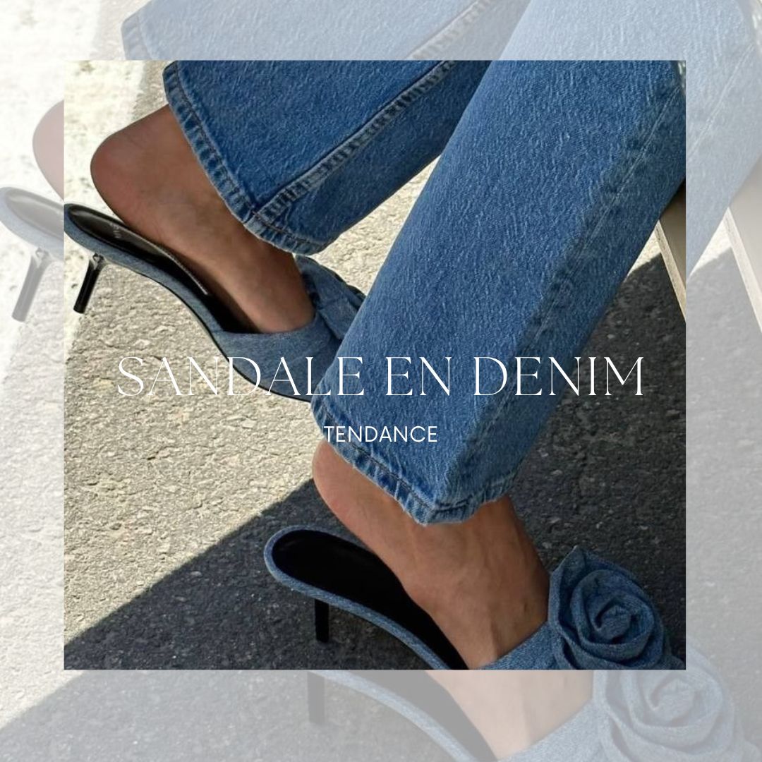 Tendance : sandale en denim