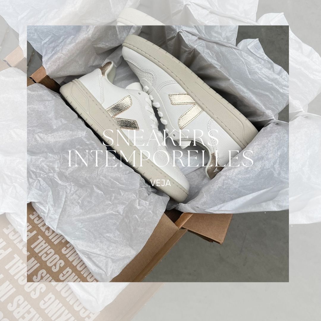 Fall for the timeless white Veja shoes